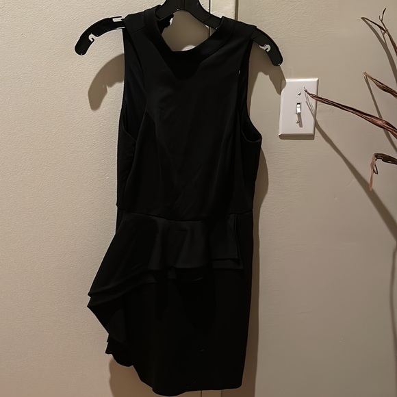 NWOT *free in bundle* Black peplum dress, size S - Picture 2 of 6